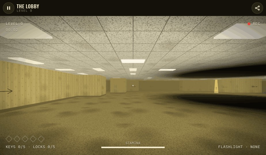 Backrooms Level Zero — Level 0: The Lobby
